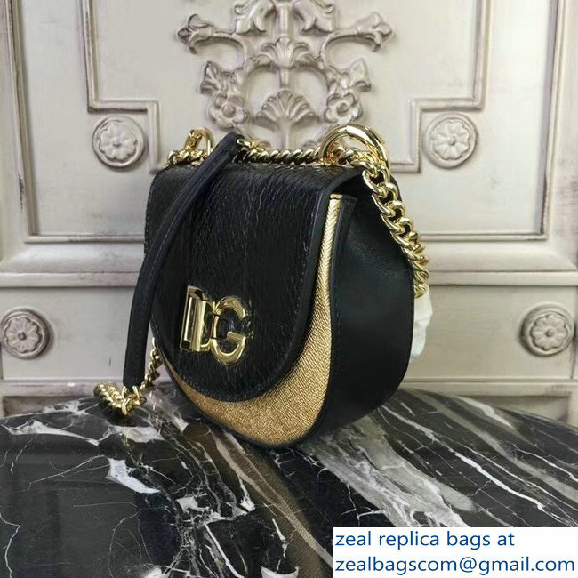 Dolce  &  Gabbana DG Wifi Saddle Shoulder Bag Black/Gold 2018